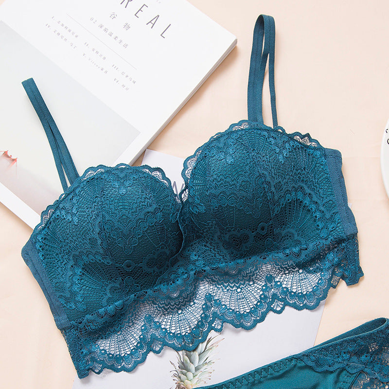 Lace Edge Wireless Sexy Palm Cup Bra for Comfort