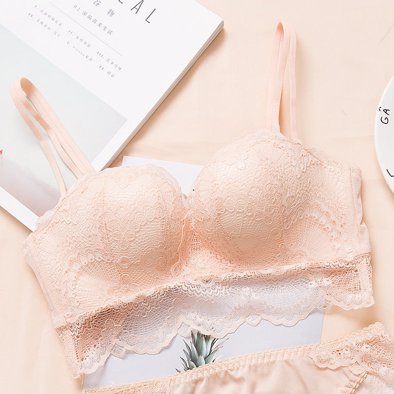 Lace Edge Wireless Sexy Palm Cup Bra for Comfort