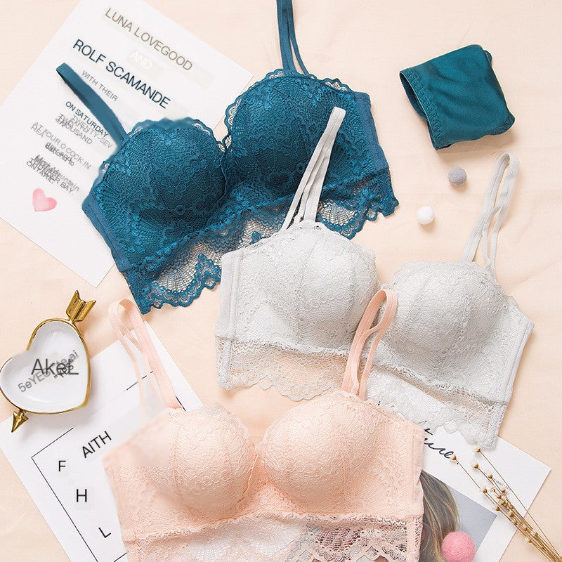 Lace Edge Wireless Sexy Palm Cup Bra for Comfort
