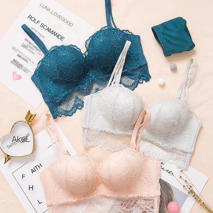 Lace Edge Wireless Sexy Palm Cup Bra for Comfort