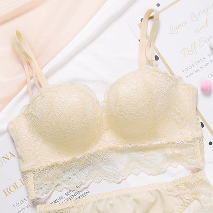 Lace Edge Wireless Sexy Palm Cup Bra for Comfort